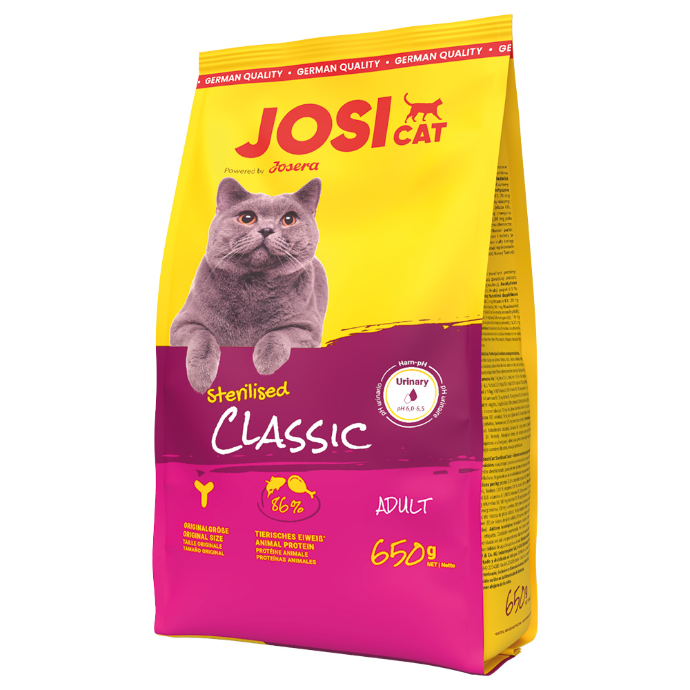 JosiCat Sterilised Classic Lachs - Sparpaket: 2 x 650 g von JosiCat