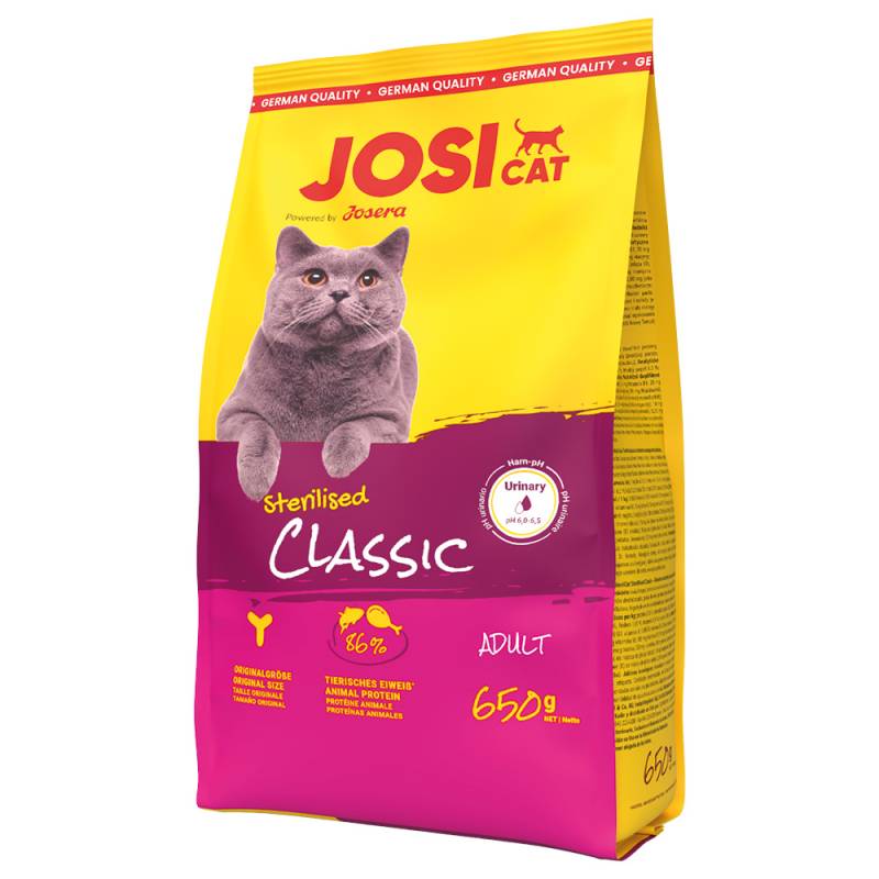 JosiCat Sterilised Classic Lachs - Sparpaket: 2 x 650 g von JosiCat