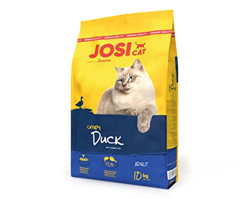 JosiCat Crispy Duck (1 x 10 kg), Premium Trockenfutter für ausgewachsene Katzen, Katzenfutter, powered by JOSERA, 1er Pack von JosiCat