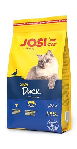 JosiCat Crispy Duck (3 x 1,9 kg) | Adult | Premium Trockenfutter für Katzen | mit köstlicher Ente & wertvollen Fettsäuren | Powered by JOSERA | Katzenfutter | Alleinfuttermittel | 3er Pack von JosiCat