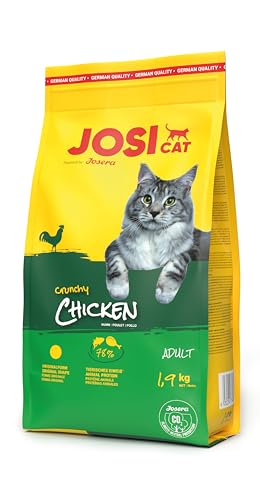 JosiCat Crunchy Chicken (3 x 1,9 kg) | Katzenfutter mit zartem Hühnchen sowie wertvollen Fettsäuren & Vitaminen | Premium Trockenfutter für ausgewachsene Katzen | Powered by JOSERA | 3er Pack von JosiCat