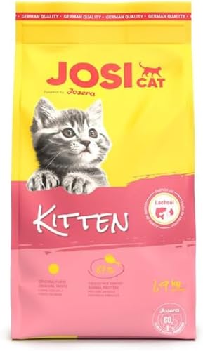 JosiCat Kitten (1 x 1,9 kg) | Katzenfutter mit hohem Energiegehalt & wertvollem Lachsöl & Vitaminen | Premium Trockenfutter für wachsende und tragende & säugende Katzen | Powered by JOSERA | 1er Pack von JosiCat