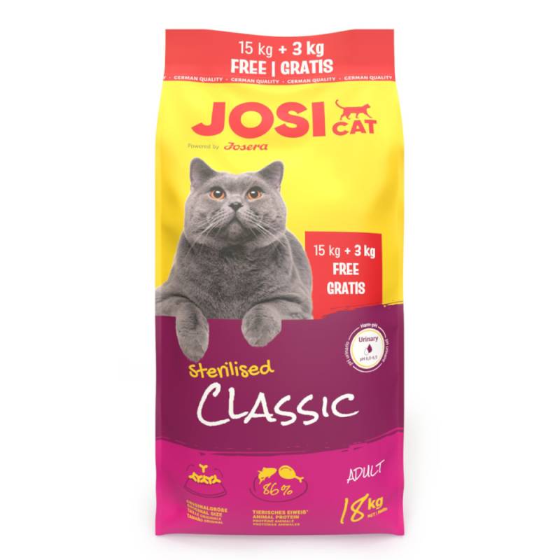 JosiCat Sterilised Classic Lachs - 15 + 3 kg von JosiCat