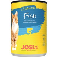 JosiCat Nassfutter in Soße 12 x 415 g - Fisch von JosiCat