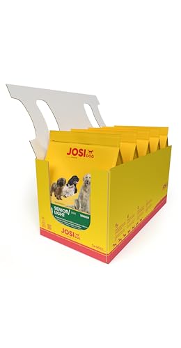 JosiDog Senior/Light (5 x 900 g) | Senior | Premium Trockenfutter für ausgewachsene ältere oder wenig aktive Hunde | leicht, ausgewogen & gut bekömmlich | Powered by JOSERA | Hundefutter | 1er Pack von JosiDog