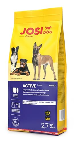 JosiDog Active (3 x 2,7 kg) | Hundefutter für ausgewachsene Hunde | Trockenfutter | Powered by JOSERA von JosiDog