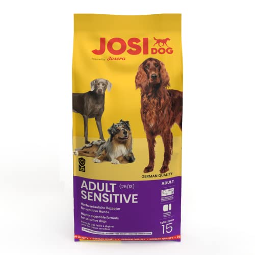 JosiDog Adult Sensitive (1 x 15kg) Hundefutter für Sensible HundePremium Trockenfutter für ausgewachsene Hundepowered by JOSERA1er Pack von JosiDog