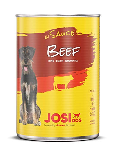 JosiDog Beef in Sauce (12 x 415 g) | Nassfutter in Sauce mit Rind | für ausgewachsene Hunde | Hundefutter | powered by JOSERA von JosiDog