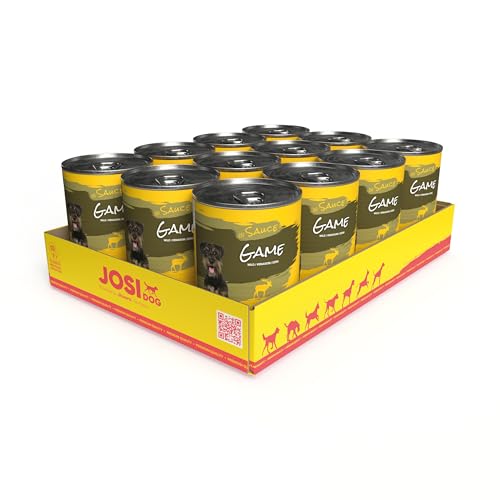 JosiDog Game in Sauce (12 x 415 g) | Nassfutter in Sauce mit Wild| für ausgewachsene Hunde | Hundefutter | Powered by JOSERA von JosiDog