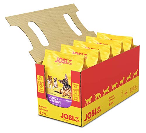 JosiDog Junior Sensitive (5x900g) | Welpenfutter für empfindliche Hunde | Premium Trockenfutter für wachsende Hunde | powered by JOSERA | 5er Pack von Josera