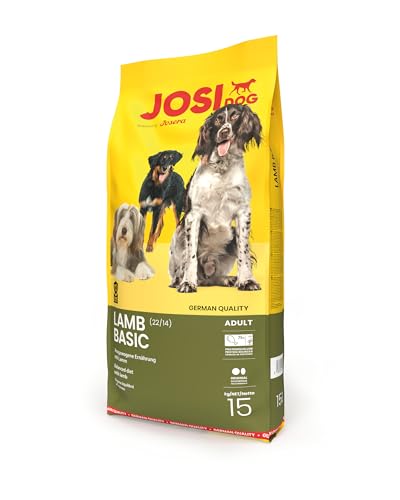 JosiDog Lamb Basic (1 x 15 kg) | Adult | Premium Trockenfutter für ausgewachsene normalaktive Hunde | mit schmackhaftem Lamm | Powered by JOSERA | Hundefutter | Alleinfutter | 1er Pack von JosiDog