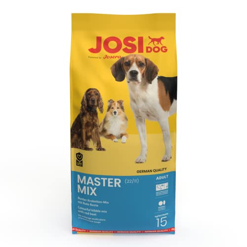 JosiDog Master Mix (1 x 15kg) Hundefutter für normal aktive HundePremium Trockenfutter für ausgewachsene Hundepowered by JOSERA 1er Pack von JosiDog