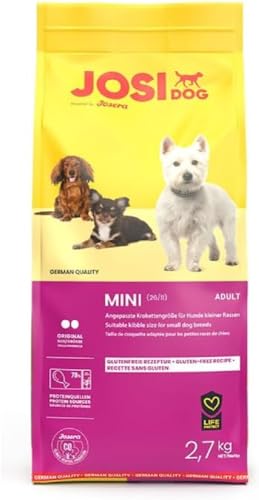 JosiDog Mini (2,7 kg) | Hundefutter für kleine Rassen | Premium Trockenfutter für ausgewachsene Hunde | Powered by JOSERA | 1er Pack von JosiDog