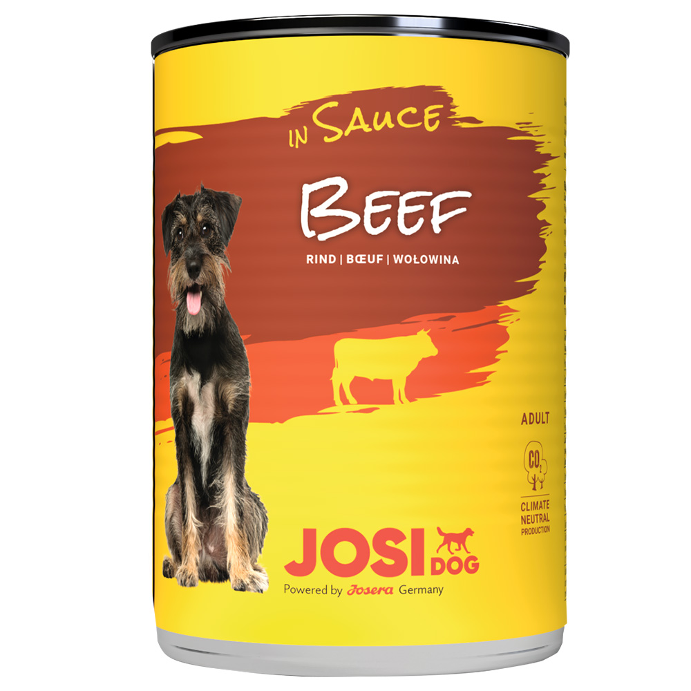 JosiDog Nassfutter in Soße 12 x 415 g - Rind von JosiDog