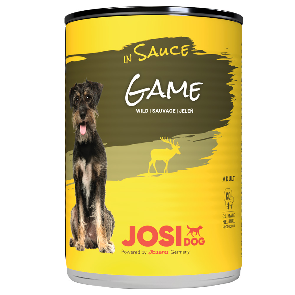 JosiDog Nassfutter in Soße 12 x 415 g - Wild von JosiDog