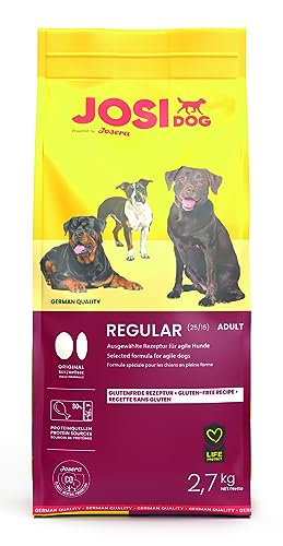 JosiDog Regular (2,7 kg) | Hundefutter für leicht aktive Hunde | Premium Trockenfutter für ausgewachsene Hunde | Powered by JOSERA | 1er Pack von JosiDog