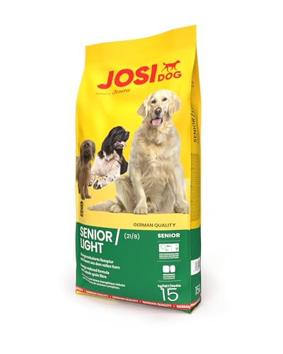 JosiDog Senior/Light (1 x 15 kg) | Senior | Premium Trockenfutter für ausgewachsene ältere wenig aktive Hunde | leicht, ausgewogen & gut bekömmlich | Powered by JOSERA | Hundefutter | 1er Pack von JosiDog