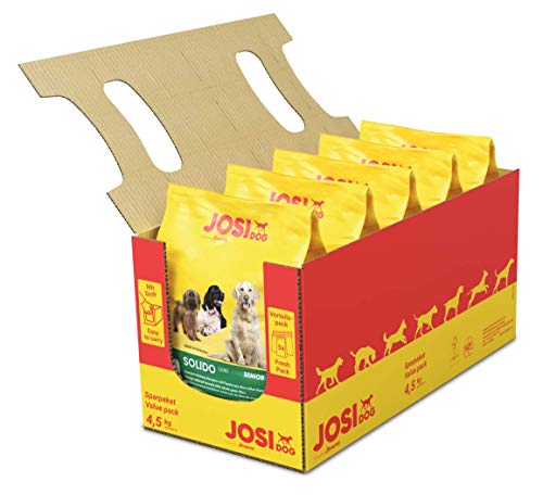 JosiDog Solido (5 x 900 g) | Hundefutter für wenig aktive Hunde | Premium Trockenfutter für ältere oder ausgewachsene Hunde | powered by JOSERA | 5er Pack von Josera