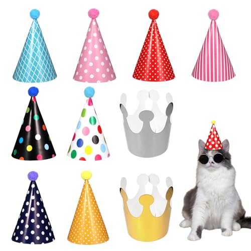 11 Stück Partyhut Set Für Hund Geburtstag Deko Mehrfarbige Hunde Partyhüte Hundegeburtstag Mini Hundehut Niedliche Katzen Hüte Mit Bommeln Für Welpen Kätzchen Und Kleintiere Geburtstags Dekoration 11 Stück Partyhut Set Für Hund Geburtstag Deko Mehrfarbige Hunde Partyhüte Hundegeburtstag Mini Hundehut Niedliche Katzen Hüte Mit Bommeln Für Welpen Kätzchen Und Kleintiere Geburtstags Dekoration von Josojoou