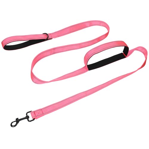 Hundeleine mit 2 Griffen, reflektierendes Nylon, robuste Hundeleine mit Polsterung, geeignet für kleine, mittelgroße und große Hunde von Josojoou
