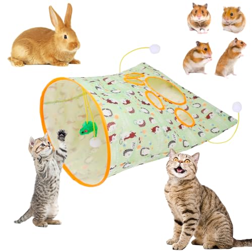 Katzentunnel Taschen, Katzenspielzeug Tunnel Katzentunnel Tasch Faltbar mit Plüschball Leichte Tunneltasche Cat Tunnel für Katzen Welpen Kaninchen Interaktives von Jostift