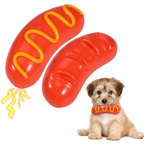 Jostift Hundespielzeug, Kauspielzeug Hund, Quietschend Hunde Spielzeug Unzerstörbares Hundespielzeug für Welpen Mittelgroße und Große Hunde von Jostift