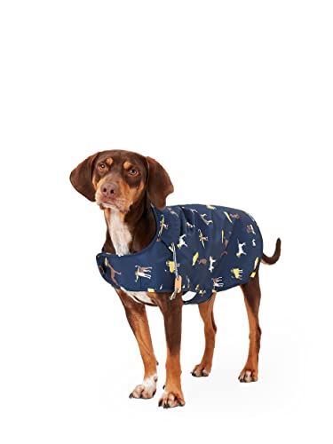 Rosewood Joules Regenjacke mit Hundemotiv, wasserabweisend, Marineblau, Größe M von Joules