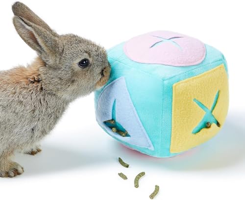 Großes Kaninchen-Fressspielzeug mit Glocke ,Weich waschbares Puzzle-Futter-Spiel ,Anti-Langweile für Bunnies,Naseball Treat-Dispenser,Übungs Bereicherungsspielzeug für Indoor-Kaninchen Chinchillas Großes Kaninchen-Fressspielzeug mit Glocke ,Weich waschbares Puzzle-Futter-Spiel ,Anti-Langweile für Bunnies,Naseball Treat-Dispenser,Übungs Bereicherungsspielzeug für Indoor-Kaninchen Chinchillas von Journdream