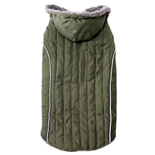 JoyDaog Fleece-Hunde-Kapuzenpullover für große Hunde, superwarme Hundejacke für kalte Winter-Hundemäntel, grün, XXL JoyDaog Fleece-Hunde-Kapuzenpullover für große Hunde, superwarme Hundejacke für kalte Winter-Hundemäntel, grün, XXL von JoyDaog