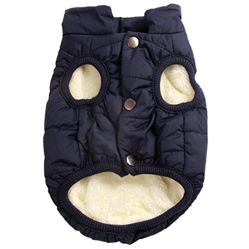 JoyDaog Hundejacke für den Winter und kaltes Wetter, 2-lagiges Fleece, warm, weich, Winddicht, für kleine Hunde, Blau, Größe S JoyDaog Hundejacke für den Winter und kaltes Wetter, 2-lagiges Fleece, warm, weich, Winddicht, für kleine Hunde, Blau, Größe S von JoyDaog