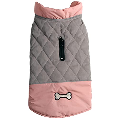 JoyDaog Hundemantel für kleine Hunde, wendbar, wasserdicht, warme Welpenjacke für den kalten Winter, Rosa und Grau, Größe S JoyDaog Hundemantel für kleine Hunde, wendbar, wasserdicht, warme Welpenjacke für den kalten Winter, Rosa und Grau, Größe S von JoyDaog