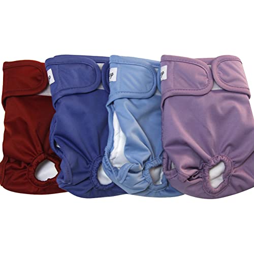JoyDaog Hundewindeln für weibliche Hunde, wiederverwendbar, waschbar, hohe Qualität, für Inkontinenz, Menstruation, Größe XXL, 4 Stück JoyDaog Hundewindeln für weibliche Hunde, wiederverwendbar, waschbar, hohe Qualität, für Inkontinenz, Menstruation, Größe XXL, 4 Stück von JoyDaog