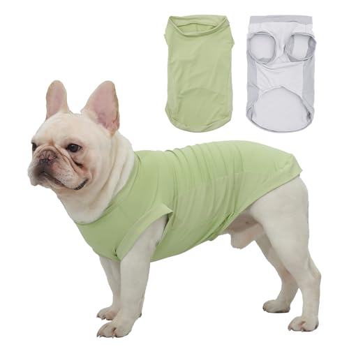 JoyDaog Sommer-Sonnenshirt für Hunde mit LSF 50+, hochwertig, weich, dehnbar, kühlend, schnell trocknend, für große Hunde, Größe XXXL, 2 Stück von JoyDaog