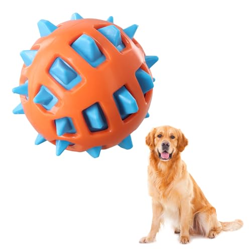Hundeball aus Sicherem Gummi, Zweifarbiges Hundespielzeug Unzerstörbar, Kauspielzeug Hund mit Weichen Dornen, Hundespielzeug Quietschend, Geeignet zur Zahnreinigung für Mittelgroße und Große Hunde Hundeball aus Sicherem Gummi, Zweifarbiges Hundespielzeug Unzerstörbar, Kauspielzeug Hund mit Weichen Dornen, Hundespielzeug Quietschend, Geeignet zur Zahnreinigung für Mittelgroße und Große Hunde von Joyan