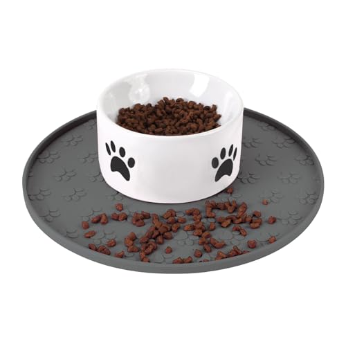 Silikon-Haustierfuttermatte – wasserdichte Futternapf-Matte für Katzen, dickere Haustier-Platzdeckchen mit hohem Rand, um Verschütten zu verhindern, Wassernapfmatte für unordentliche Trinker zum von Joyinjojo