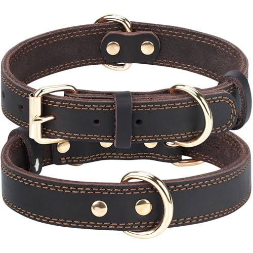 Joytale Hundehalsband Leder, Halsband aus Leder für Kleine Hunde, Weiches Echtleder Hundehalsband Langlebig und Verstellbar, Braun, S Joytale Hundehalsband Leder, Halsband aus Leder für Kleine Hunde, Weiches Echtleder Hundehalsband Langlebig und Verstellbar, Braun, S von Joytale