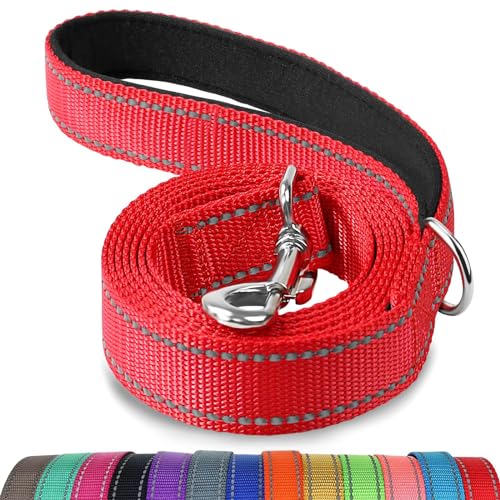 Joytale Hundeleine Kleine Hunde Leicht, Doppelseitig Reflektierende Leine Hund aus Nylon mit Gepolstertem Griff, 1,5m x 2cm, Rot Joytale Hundeleine Kleine Hunde Leicht, Doppelseitig Reflektierende Leine Hund aus Nylon mit Gepolstertem Griff, 1,5m x 2cm, Rot von Joytale