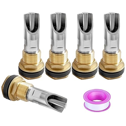 Joywayus 5 Stück 1/2 Edelstahl automatische Schweinennippel Wassertränke Feeder Waterer + 5 Stück 1/2 Buchse auf 3/4 männlich Messing Wassertankanschluss Schottkopf-Montageset für Sauen Ferkel Trinken von Joywayus