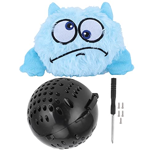 Joyzan Hüpfender Ball aus Plüsch für Hunde, Hundespielzeug, interaktiver Plüsch, quietschendes elektrisches Haustier, interaktives, hüpfendes, kicherndes Übungsspielzeug, Springen, Bewegen(Blau) von Joyzan