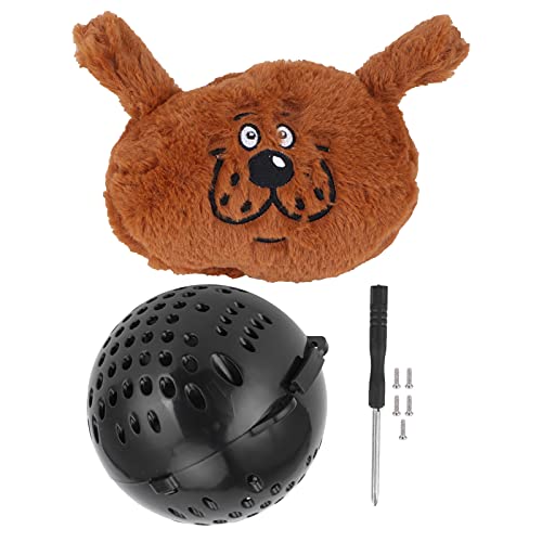 Joyzan Hüpfender Ball aus Plüsch für Hunde, Hundespielzeug, interaktiver Plüsch, quietschendes elektrisches Haustier, interaktives, hüpfendes, kicherndes Übungsspielzeug, Springen, Bewegen(Braun) von Joyzan