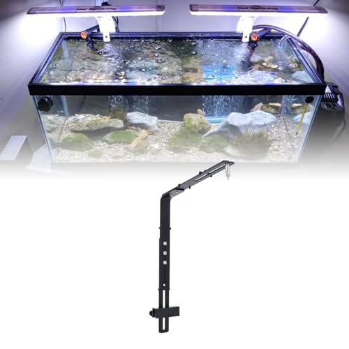 Joyzan Leichthalterung von Fischkanister, Aquarium Riser Passt Zur Aluminiumlegierung Einstellbarer Höhenstand Kit EIN das für Hängende Lampenmontage Arm Sturdy Plant Unterstützt (Schwarz) von Joyzan