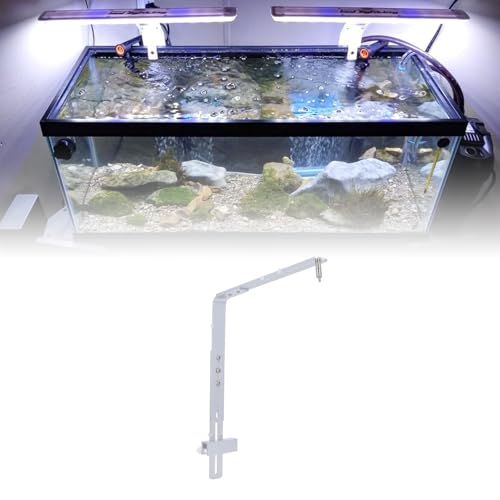 Joyzan Leichthalterung von Fischkanister, Aquarium Riser Passt Zur Aluminiumlegierung Einstellbarer Höhenstand Kit EIN das für Hängende Lampenmontage Arm Sturdy Plant Unterstützt (Silber) von Joyzan