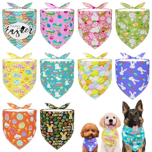 JpGdn Halstücher für mittelgroße Hunde, dreieckig, für Jungen und Mädchen, 10 Stück JpGdn Halstücher für mittelgroße Hunde, dreieckig, für Jungen und Mädchen, 10 Stück von JpGdn