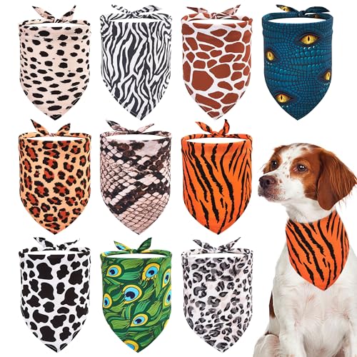 JpGdn Hundehalstücher mit großem Tierdruck, Dreieckslätzchen, Kopftuch, Zebra, Leopard, Schlange, Tiger, Pfau, Gepard, Giraffe und Kuh, für extra große XL-XXL-Rassen, für Jungen und Mädchen, JpGdn Hundehalstücher mit großem Tierdruck, Dreieckslätzchen, Kopftuch, Zebra, Leopard, Schlange, Tiger, Pfau, Gepard, Giraffe und Kuh, für extra große XL-XXL-Rassen, für Jungen und Mädchen, von JpGdn