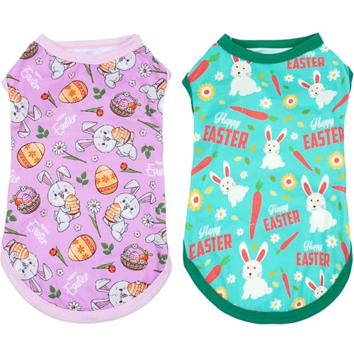 JpGdn Oster-Hunde-Shirts für mittelgroße Hunde, Mädchen, Jungen, männlich, weiblich, Katze, Hund, Welpen, ärmelloses Tank-Top, T-Shirt, 2 Stück JpGdn Oster-Hunde-Shirts für mittelgroße Hunde, Mädchen, Jungen, männlich, weiblich, Katze, Hund, Welpen, ärmelloses Tank-Top, T-Shirt, 2 Stück von JpGdn