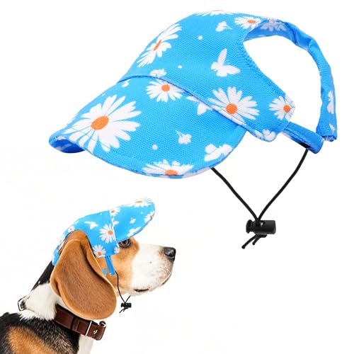JpGdn Sonnenhut für Hunde, Baseballkappe für XS, extra kleine Welpen, Hunde, Katzen, mit Ohrlöchern, verstellbarer Kordelzug, wasserdicht, UV-Schutz, Blumenmuster, Größe XS JpGdn Sonnenhut für Hunde, Baseballkappe für XS, extra kleine Welpen, Hunde, Katzen, mit Ohrlöchern, verstellbarer Kordelzug, wasserdicht, UV-Schutz, Blumenmuster, Größe XS von JpGdn