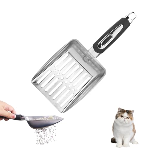 Jrhncy Katzenschaufel für katzenklo,Edelstahl Cat Litter Scoop, Kitty Metallschaufel mit Gummigriff,Schnell Gesiebtes Katzenstreu,Aluminiumlegierung Sieb Sschaufel Katzenklo,Kotsieb, Poop Sieben Jrhncy Katzenschaufel für katzenklo,Edelstahl Cat Litter Scoop, Kitty Metallschaufel mit Gummigriff,Schnell Gesiebtes Katzenstreu,Aluminiumlegierung Sieb Sschaufel Katzenklo,Kotsieb, Poop Sieben von Jrhncy