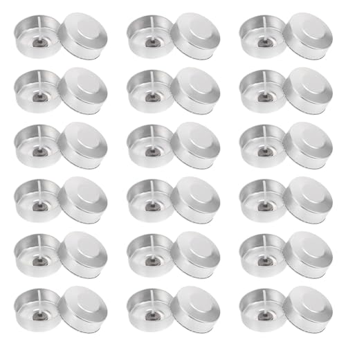 Jrpzcv 100 Sets Aluminium-Teelichtbecher, Kerzenbecher-Etui, Leeres Etui, Kerzenwachsbehälter mit Kerzendochten für DIY-Bastelkerzen, Langlebig von Jrpzcv
