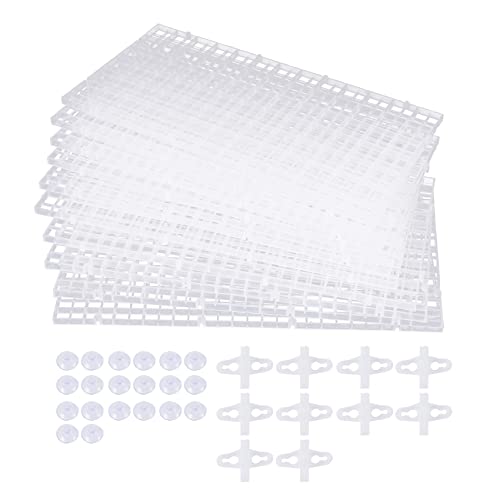 Jsrnqert 10 StüCk Aquarium Divider Aquarium Teiler Filter Gitter Trenn Gitter Tray Isolation Board Gitter mit 20 PCS SaugnäPfen von Jsrnqert