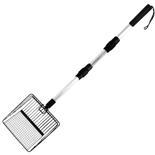 Jtuxcke Große Hühnerkotschaufel, 3-in-1, verstellbarer langer Griff, Hühnerschaufel für Kot (55,9–106,7 cm), robuste Metall-Hühnerkotschaufel, Metallstreuschaufel, Hühnerstall-Zubehör von Jtuxcke